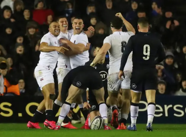 England celebrate