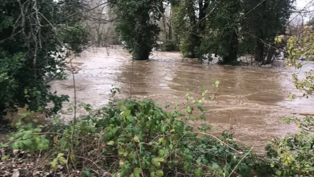 The river burst