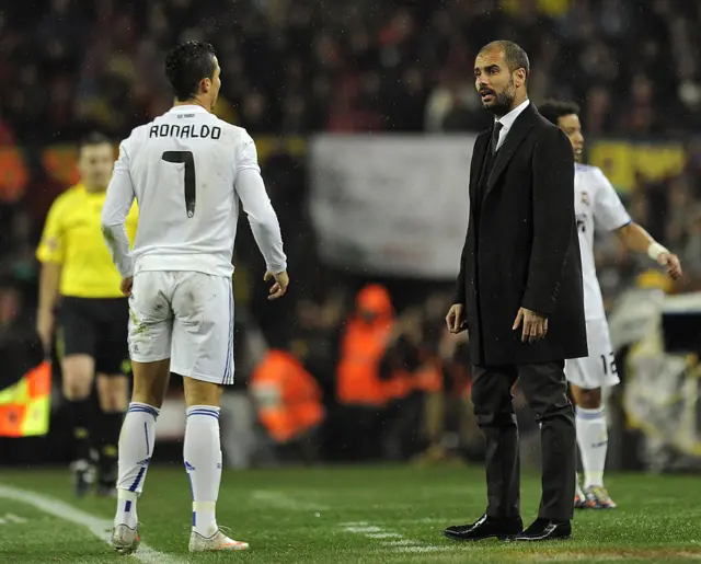 Cristiano Ronaldo and Pep Guardiola