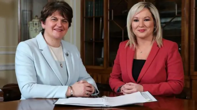 The first and deputy first ministers, Arlene Foster and Michelle O'Neill