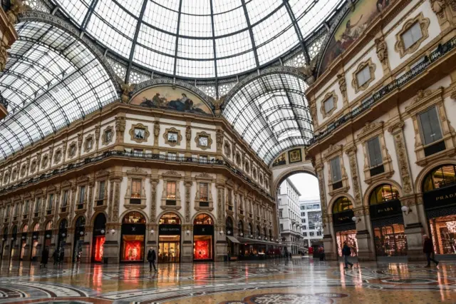 Empty shopping galleria