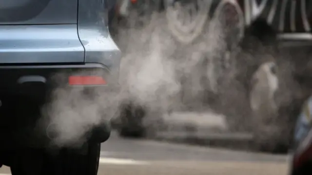 A polluting car