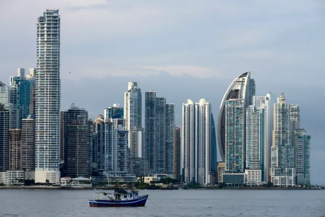 Skyline with skyscrapers, Panama City, Panama