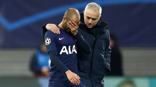 Lucas Moura and Jose Mourinho