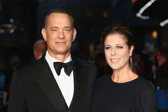 Actor Tom Hanks and his wife Rita Wilson