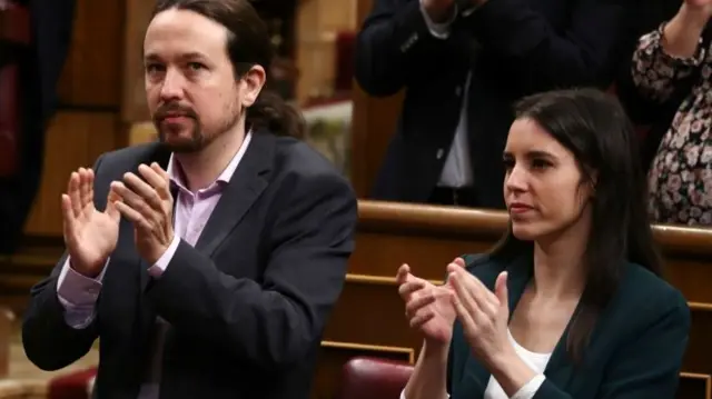 Pablo Iglesias and Irene Montero