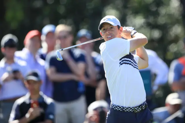 Rory McIlroy in action at Sawgrass on Thursday