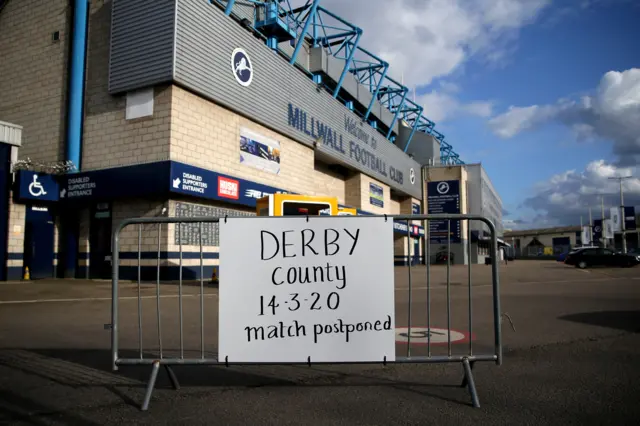 Match postponed at The Den