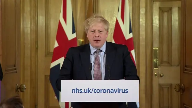 Prime Minister Boris Johnson speaking