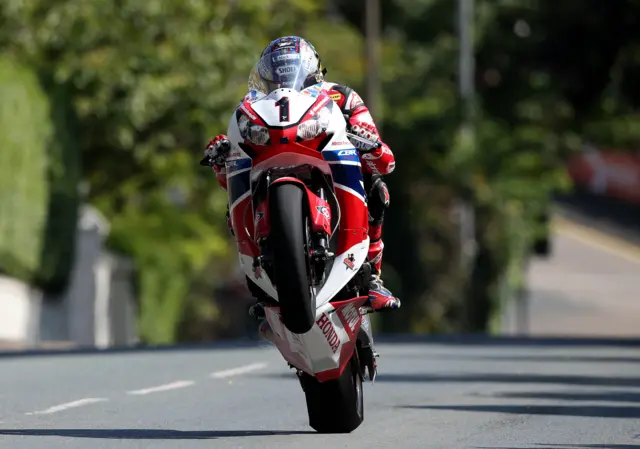 John McGuinness in action at the TT