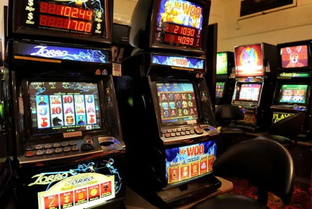 A gaming venue with poker machines.