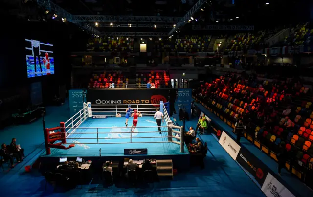 Olympic boxing qualifiers action from the Copperbox