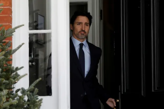 Justin Trudeau attends a news conference at Rideau Cottage in Ottawa, Ontario