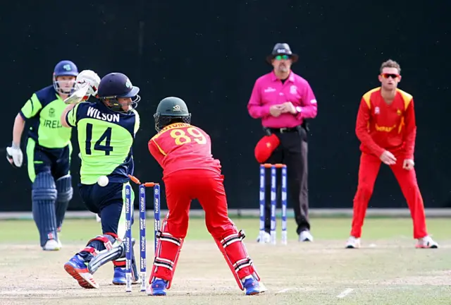 Zimbabwe dismiss Ireland batsman Gary Wilson