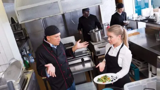 In a kitchen