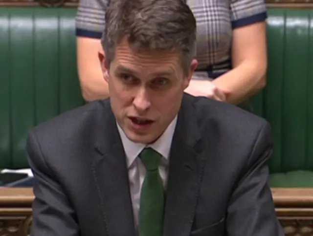 Education Secretary Gavin Williamson