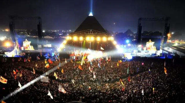 Glastonbury festival's famous Pyramid stage