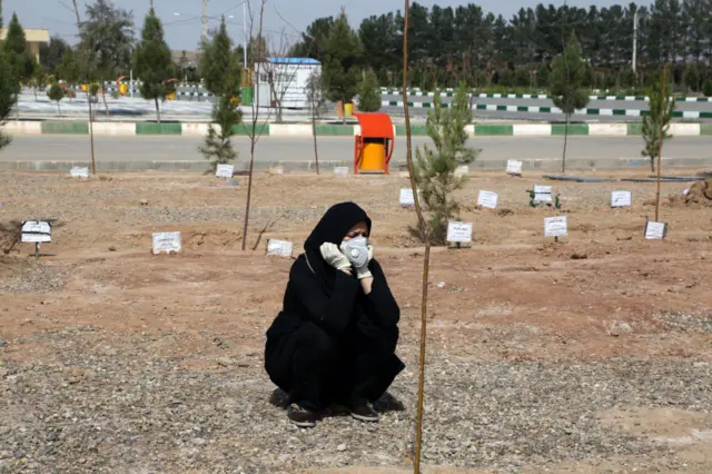 Funerals for coronavirus victims are taking place in hard-hit Qom, Iran