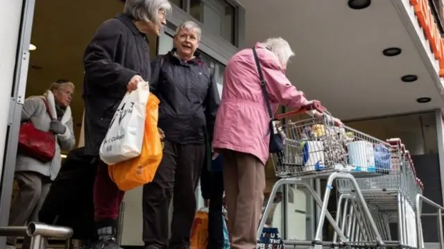 elderly shoppers