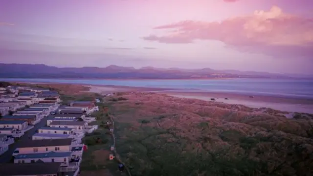 Caravans on the north Wales coast