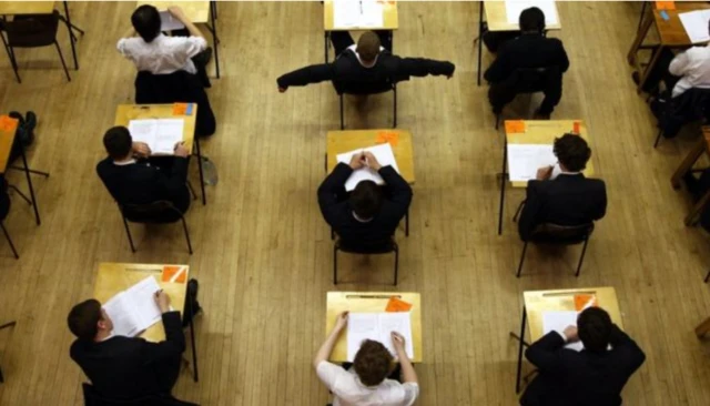 Pupils sitting exams