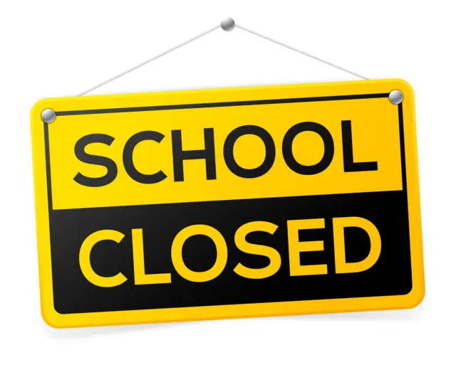 School closed sign