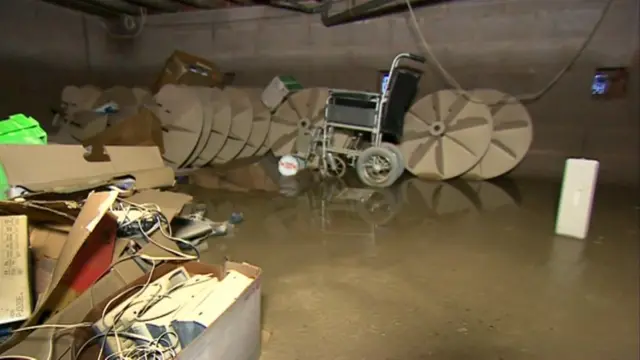 Flooded basement