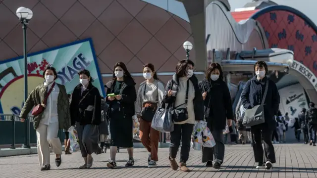 People wearing face masks in China