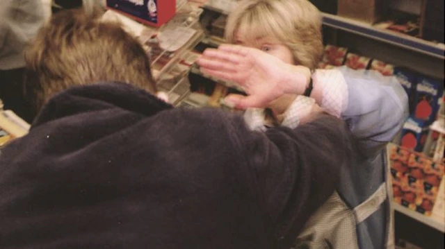 Stock photo of shop worker assault