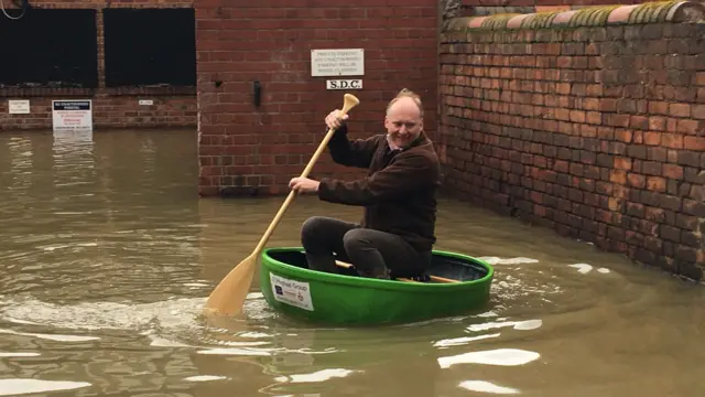 Flooding in Shrewsbury last month