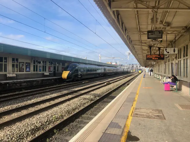 Cardiff Central station on Friday morning