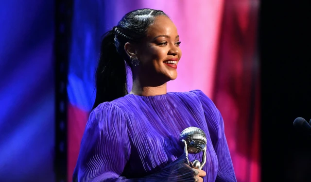 Rihanna on-stage at 2020 NAACP award ceremony