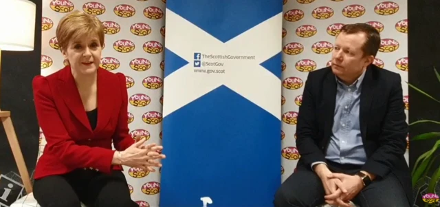 Nicola Sturgeon and Jason Leitch