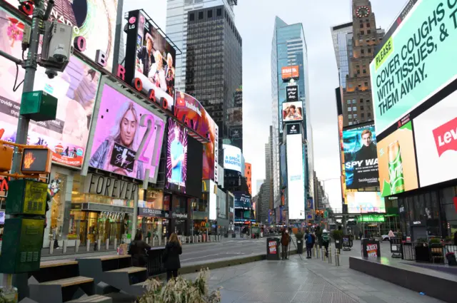 A view of Times Square