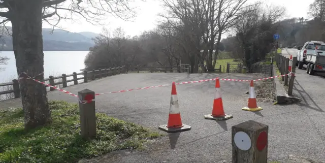 Closed car park in Snowdonia