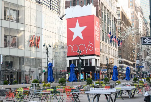 A view outside Macy's Herald Square