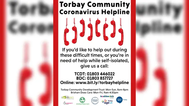 Torbay Community Development Trust helpline poster