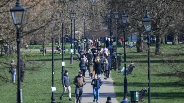 Crowded park