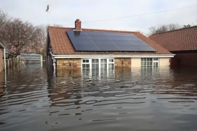 flooded home in Snaith