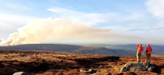 Marsden blaze smoke plume