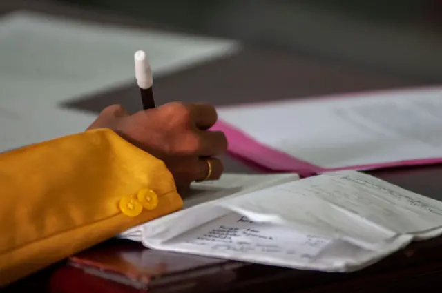 A thesis exam at a private college in Palu