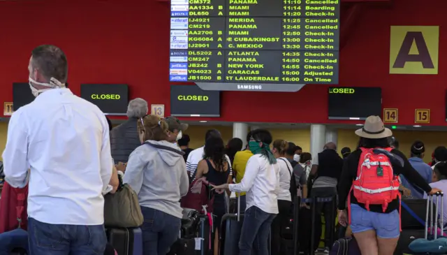 Havana's Jose Marti airport, on March 23, 2020.