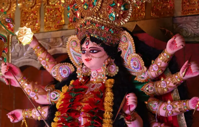 Durga Puja festival in Ajmer, India on October 5, 2019