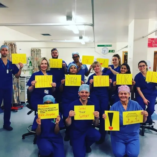 Staff at Leicester General Hospital plea for people to stay at home