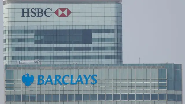 Barclays and HSBC offices in Canary Wharf