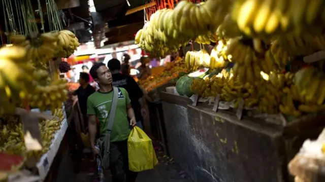 Man shops in Malaysia