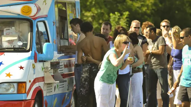 An ice cream van