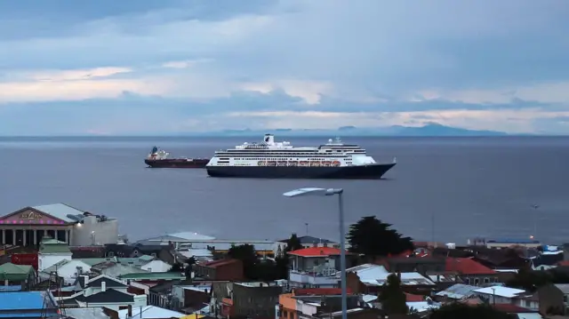 Cruise ship at sea