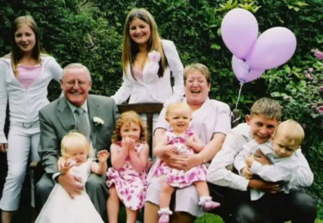 Doreen Hunt with her family