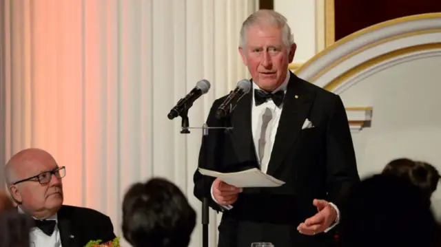 Prince Charles making a speech